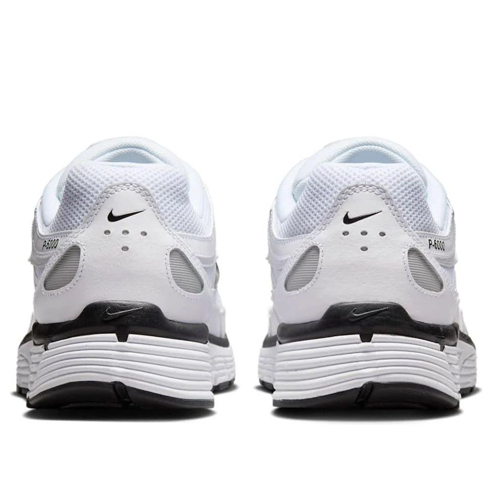 Nike P-6000 White Metallic Silver Black