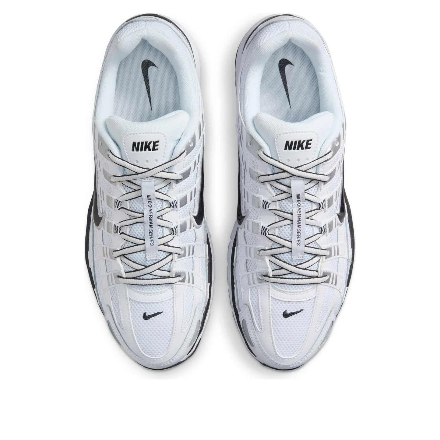 Nike P-6000 White Metallic Silver Black